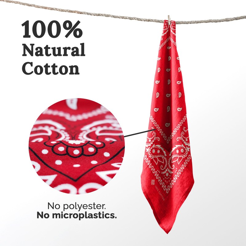 ZENO Lavender Bandana – 100% Cotton & Natural Fibers –