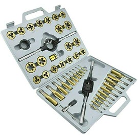 VCT PRO-GRADE 45PC LARGE-DIAMETER TITANIUM MM METRIC TAP & DIE THREADING TOOL SET