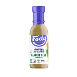 Fody Foods Vegan Garden Herb Salad Dressing | Low FODMAP Certified | Gut Friendly No Onion No Garlic | IBS Friendly Kitchen Staple | Gluten Free Lactose Free Non GMO