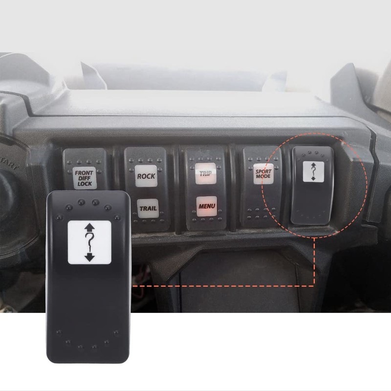 Foruly 5 Pin Winch Switch Amber LED Light On Off