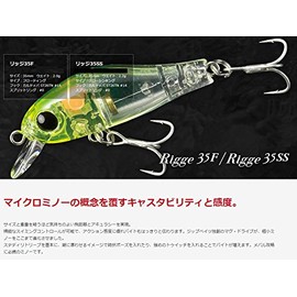 Zipbates Minnow Ridge 35F 35mm 2g Ghost Chart Head #183 Lure