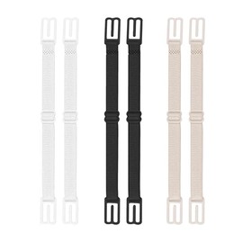 hioseyre 6Pcs Bra Straps,Adjustable Low Back Bra Converter,Soft and Comfortable Elastic Bra Strap Clips,Adjustable Bra Strap Fixer Connector Strap,suitable for all cup Sizes (Skin Color,Black,White)