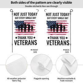 Thank You Veterans Garden Flags 12×18 Inch Double Sided Decorative Yard Banner Seasonal Flag for Outdoor Outside Decor
