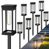 TEZKOLES 8 Pack Solar Pathway Lights Outdoor, IP65 Waterproof Solar