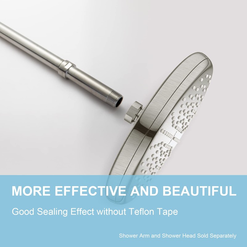 OFFO Shower Head Extension Arm 3 in, Brushed Nickel Shower