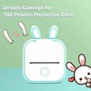 Memoking T02 Protective Case-Bunny Ears Shape Soft Silicone BPA-Free Cute
