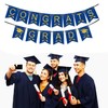 Navy Blue Cream and Gold Graduation Decorations Kit- Congrate Grad