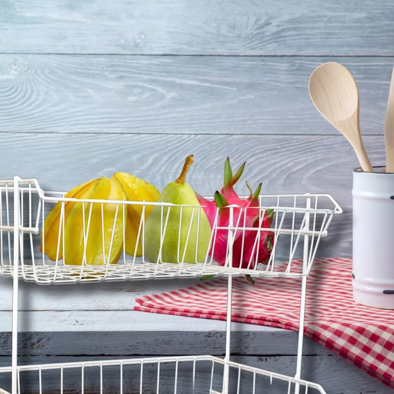 Decora Frutero Exhibidor Anaquel Organizador De Alambre 2 Niveles