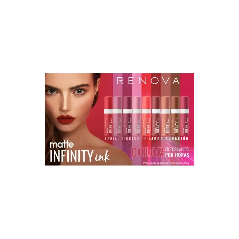 Renova Kit 4 Labiales Liquido Matte Infinity Ink Color Gama