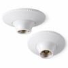 2-Pack E26/E27 Lamp Bulb Holders for Indoor Lighting – White