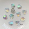 picocosmxiruo Mermaid Fish Scales 12x12mm,Iridescent Scale,10Pcs Resin Cabochons.Earring Making Jewelry