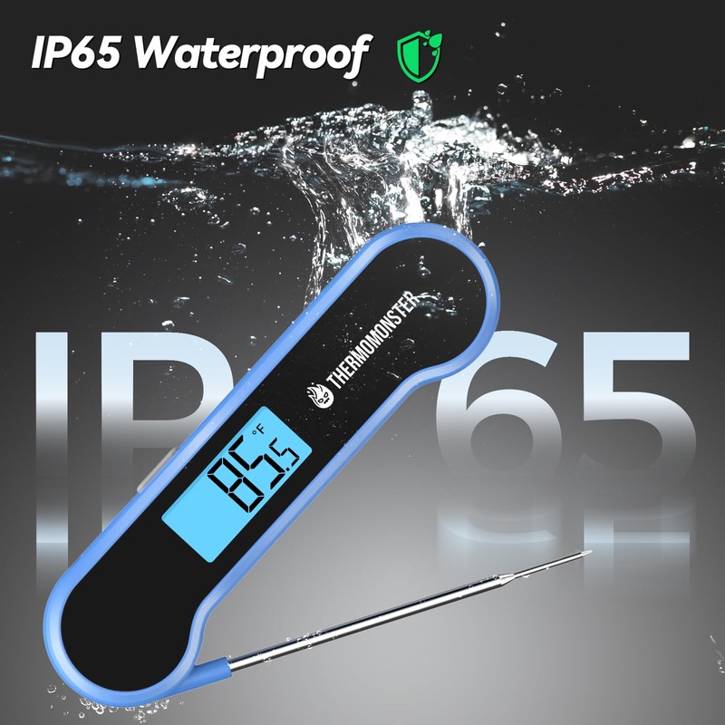 0.5 Sec Instant Read Meat Thermometer Digital with ±0.5℉ Precision,