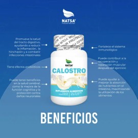 Calostro Bovino 100 Cápsulas, Fortalece tu sistema inmunológico, Recuperación muscular, Absorbe mejor los nutrientes, Mejora tu Salud DigestivaCalidad