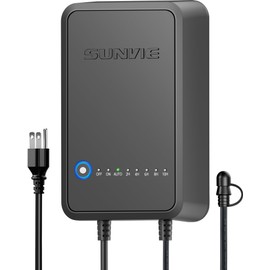 SUNVIE 100W Low Voltage Landscape Transformer Weatherproof Low Voltage Transformer with Photocell & Timer 120V AC to 12V DC Landscape Lighting Transformer for Outdoor Spotlights Path Lights Step Light