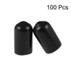 sourcing map Pack of 100 Rubber End Caps 7 mm