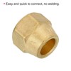 sourcing map Brass Flare Nut, 1/2" Flare Female Flared Tube