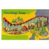 GREETINGS FROM MASSACHUSETTS [ ONE Reprint vintage Large Letter name