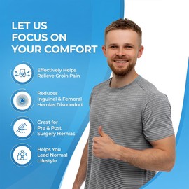 Clyhon Leistenbruchgürtel für Männer, Linke oder rechte Seite, Herniengürtel für Männer, Verstellbar Leistenbruch Stützband für Leistenbrüche