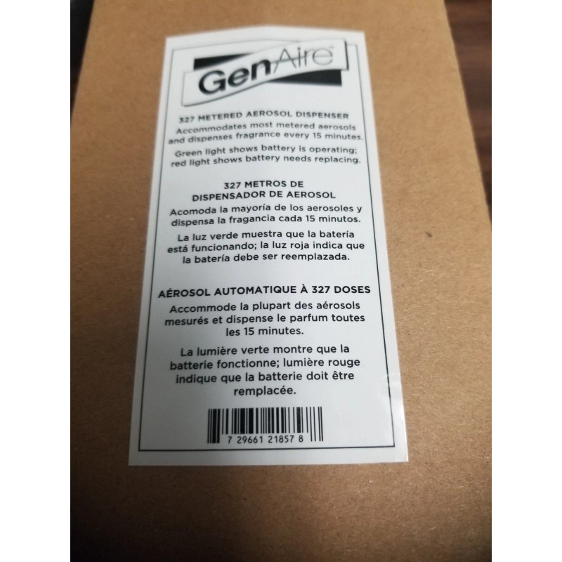 Novo NOBLE CHEMICAL NOVO METERED AEROSOL AIR FRESHNER DISPENSING SYSTEM