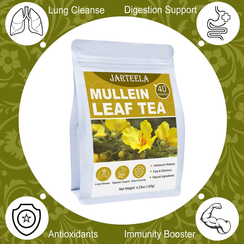 Jarteela - Mullein Leaf Tea Bags - 3g/Bag X 40