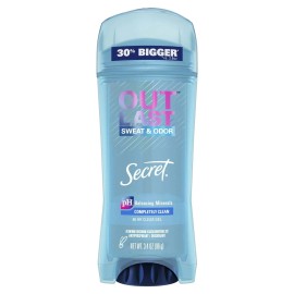 Secret NEW Secret Outlast Clear Gel Antiperspirant Deodorant for Women, 3.4 OZ - 3PACKS