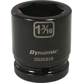 Dynamic Tools 3/4-Inch Drive 6 Point SAE, 1-3/16-Inch Standard Length, Impact Socket