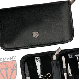 DREI SCHWERTER Germany Men's Set of 6 Manicure Pedicure Travel Case Set Nail Set Nail Necessary Steel Instruments in Brand Quality