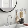 Augegel Adhesive Towel Hooks, Brushed Nickel SUS 304 Stainless Steel