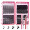 RITALASH Lash Extension Kit DIY Lash Clusters Kit 624pcs Cluster