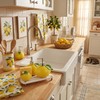Singhoow 4 Pcs Lemon Kitchen Decor Ceramic Soap Dispenser Set