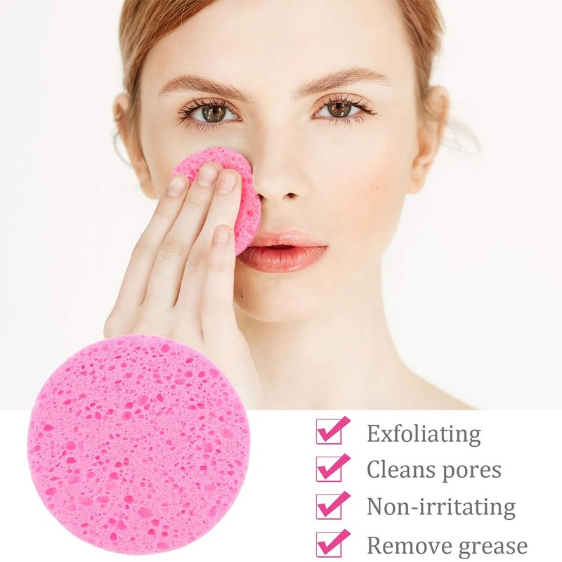 Pack of 20 Compressed Face Sponges, 60 x 6 mm