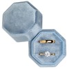 POKOFO Premium Velvet Ring Bearer Box for Proposal Engagement Wedding