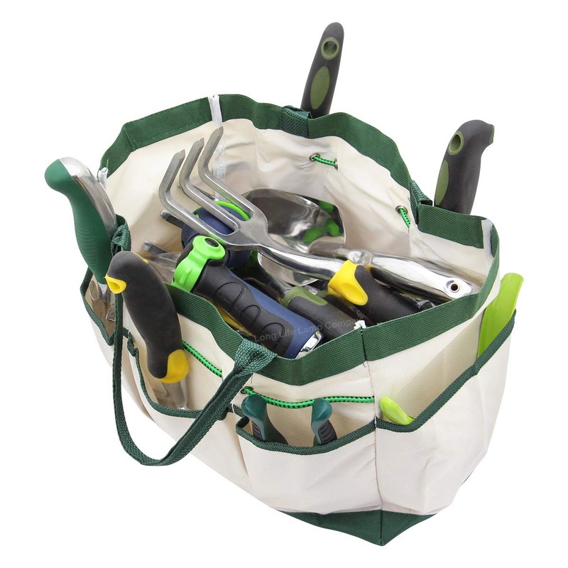 Garden Tool Bag Organizer Heavy Duty 8 Pocket Gardening Hand