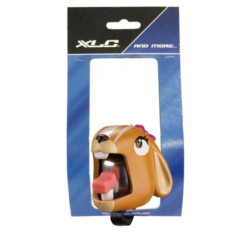 XLC Kinder Fahrradklingel Glocke Crazy Stuff Chipmunk, Mehrfarbig, 5.5 x