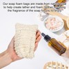 10 Pcs Sisal Soap Bag with Drawstring – Natural Exfoliating
