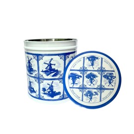 DeReuze Dutch Stroopwafels Gift Set with Decorative Netherlands Inspired Design Blue Tin and Special Occasion Gift Message Shipped in Organza Bag (Happy Birthday)