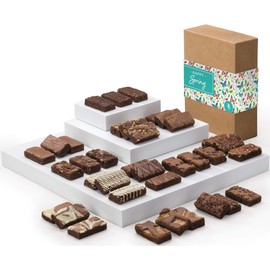 Fairytale Brownies Spring Sprite 36 Individually Wrapped Gourmet Chocolate Food Gift Basket - 3 Inch x 1.5 Inch Snack-Size Brownies - 36 Pieces - Item CR236SP
