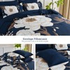 Luxudecor Floral King Comforter Set 7 Pieces Bed in a
