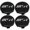 Set of 4 MSR Gloss Black Wheel Rim Center Caps