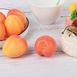 LUEYAO Artificial Apricot Artificial Lifelike Fruit Fake Fruit Model Home House Kitchen Party Decoration Photography Props 6PCS