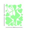 Ambiance Small Fairy Sticker with Hearts Glow in the Dark
