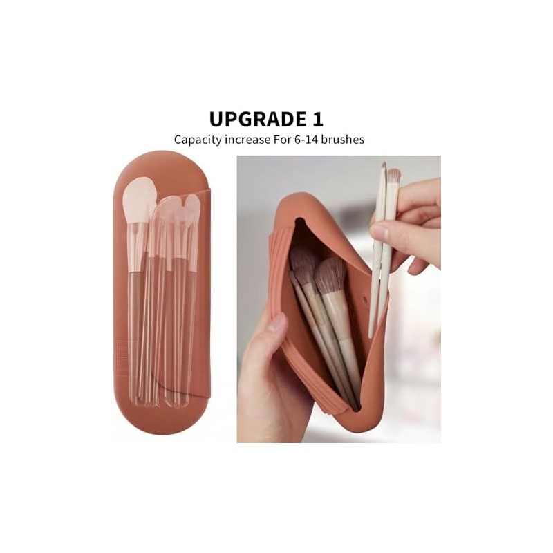 Makeup Brush Holder Travel, Compact Lightweight Accessory for Travel and