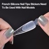 siyuwuro 60Pcs 5 Shapes Nail Tips Stickers Model 12 Size