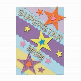 Baker Ross Pastel Glitter Star Stickers - Pack of 200, Easter Crafts, Craft For Kids (AX701)
