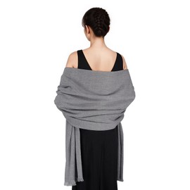 SWAT PANY Ladies Scarf Grey Scarfs for Women Pashmina Shawls and Wraps for Wedding Winter