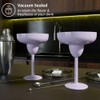 vaanshie Vacuum Sealed Margarita Glass with Lid (Lilac, Pack of
