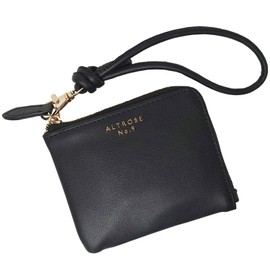 Cross Marberry R74 L-Shaped Zipper Mini Wallet, Thin, Synthetic Leather, Simple, Slim, Cute, Compact, Thin Wallet, For Work or School Commutes, Black