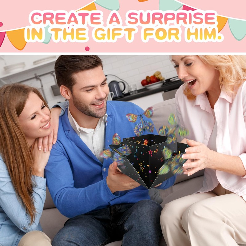 Happy Birthday Butterfly Explosion Gift Box, Butterfly Explosion DIY Happy