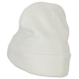 e4Hats.com US Navy Veteran Embroidered Big Size Long Beanie - White OSFM