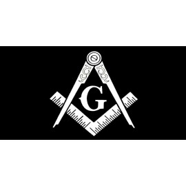 Freemason Mason Masonic Black White Decal Bumper Sticker